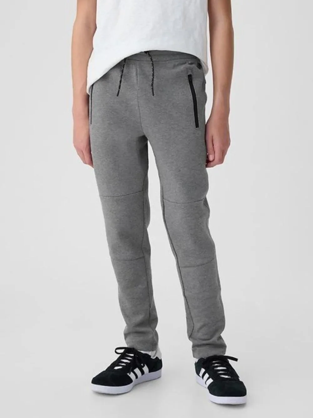 GAP Fit tech Quick Dry Boys Gray Athletic Jogger Pants Size M 8